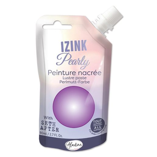 Perleťová barva Aladine Izink Pearly, 80 ml - lavande, levandulová