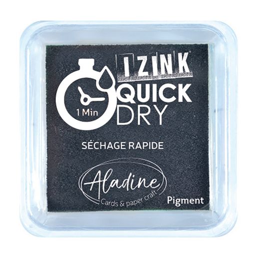 Razítkovací polštářek Aladine Izink Quick Dry - noir, černý