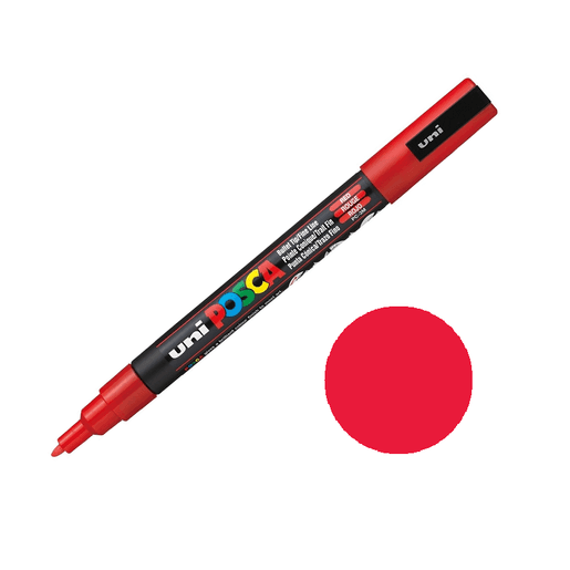 Akrylový popisovač Posca PC-3M - červený