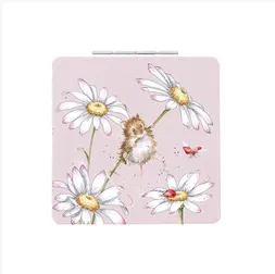 Kapesní zrcátko Wrendale Designs "Oops a Daisy" - Myška