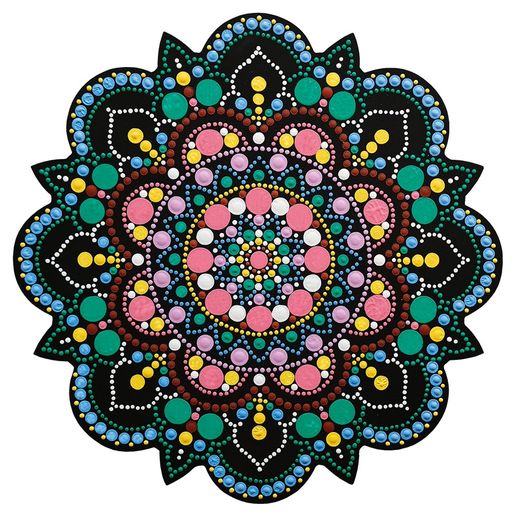 Dřevěný výřez k dekoraci Gomille, 30 cm - Mandala 1