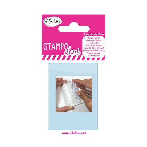 Akrylový průhledný blok Aladine Stampo CLEAR - 5 x 8,5 cm