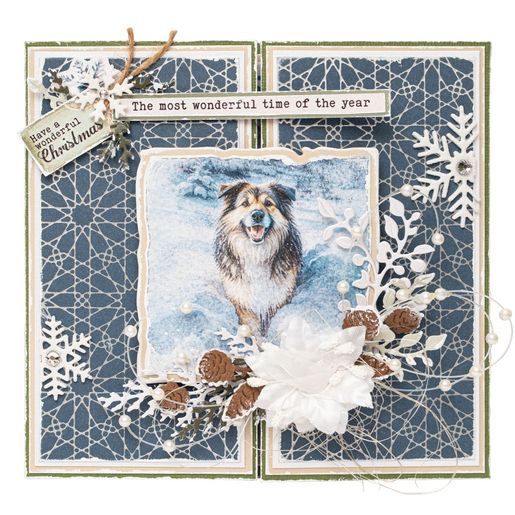 Blok s papírovými výseky Studio Light "Winter Wonderland", A5, 20 l. - Zima se zvířátky