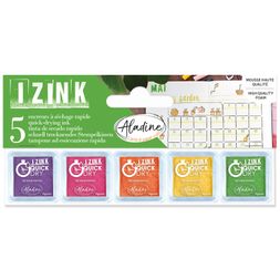 Razítkovací polštářky Aladine Izink Quick Dry, 5 ks - letní barvy