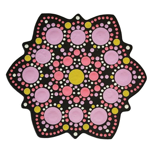 Dřevěný výřez k dekoraci Gomille, 10 cm - Mandala 3