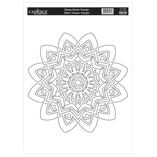 Transferový obrázek na textil Cadence, 25 x 35 cm - Mandala 3